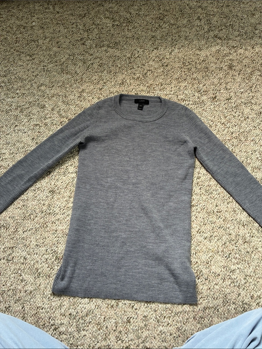 J.crew  Ribbed Crewneck Sweater in Grey